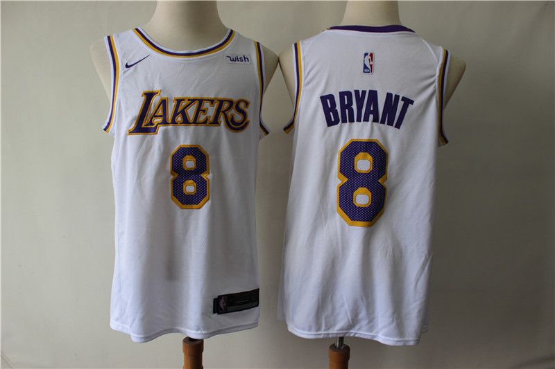 Men Los Angeles Lakers 8 Bryant White Game Nike NBA Jerseys